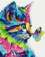 Картина по номерам BrushMe Котик в краске 40х50см BS31326 PZ, код: 8265200