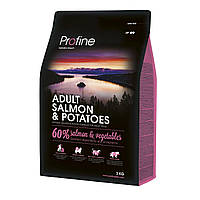 Корм Profine Dog Adult Salmon Potatoes сухой с лососем и картофелем для взрослых собак 3 кг XN, код: 8451549