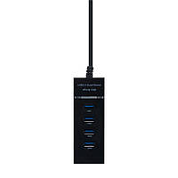 Хаб разветвитель для компбютора ANCHOR USB Hub P - 303 4 USB 3.0 LED Черный TV, код: 8311036