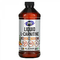 Карнитин NOW Foods L-Carnitine Liquid 1000 mg 473 ml 31 servings Tropical Punch UM, код: 7576298