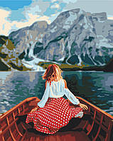 Картина по номерам BrushMe Путешественница на озере Брайес 40х50см BS51327 DH, код: 8264799