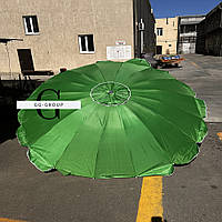 Торговый зонт 2.5м, с напылением зеленый 16 спиц LS