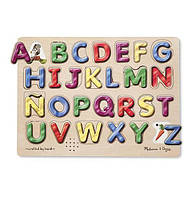Звуковой пазл для малышей MelissaDoug Испанский алфавит деревянные элементы GR, код: 8263181