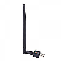 USB Wifi адаптер с антенной для ПК компьютера 5db 150M 802.11n! TOP