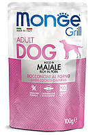 Корм Monge Dog Wet GRILL Maiale влажный со свининой для взрослых собак 100 гр PZ, код: 8452347
