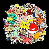 Набор стикеров Пикачу Pikachu Pokemon Аниме 50 шт (7637) KP, код: 6658192
