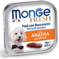 Корм Monge Dog Fresh Anatra влажный с уткой для взрослых собак 100 гр PZ, код: 8452362