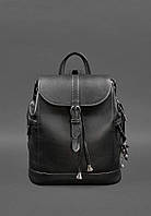 Кожаный женский рюкзак Олсен черный краст BlankNote PZ, код: 8321814