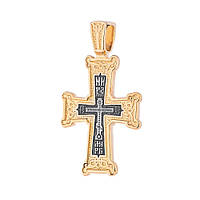 Серебряный крестик с позолотой «Голгофа» 131794 Оникс GR, код: 6731391