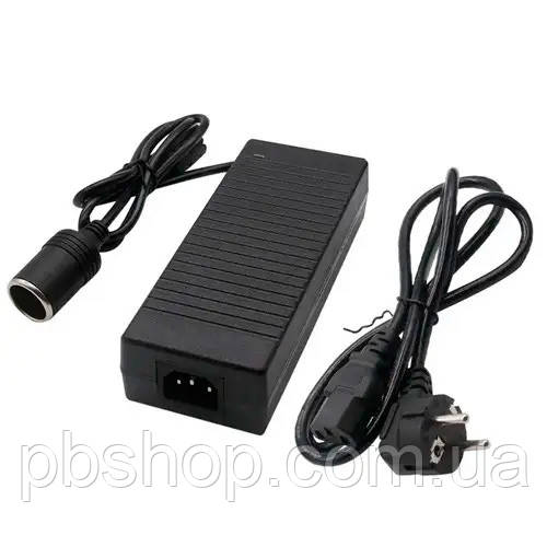 Блок живлення, мережевий адаптер 220В на 12В 15А з гніздом прикурювача, фото 1
