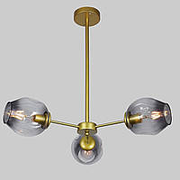 Люстра на 3 лампы Lightled Molecule 52-6039-3 GD+BK UP, код: 8121137