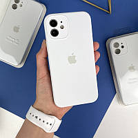 Силиконовый чехол на iPhone 12 Full case with Camera Protection White (9)