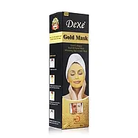 Золотая биоколлагеновая маска для лица с биозолотом и коллагеном Dexe Gold Mask и ! TOP