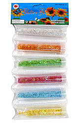 Блискітки-присипка на стрічці "Зірочки" 8156 (6 пробірок/6 кольорів) великий глітер-пісок