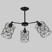 Потолочная люстра на 3 лампы Lightled 52-F105-3 BK XN, код: 8123862
