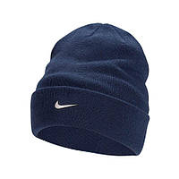 Шапка Nike Peak Beanie Sc Metal Swoosh (FB6527-410) ONE SIZE Темно-Синий UP, код: 8171927