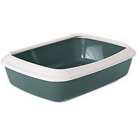 Туалет с бортиком для котов Savic Iriz Nordic Litter Tray 42х31х12.5 см Серо-зелёный (541138 GR, код: 7892853