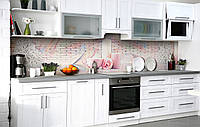 Наклейка на скинали Zatarga на кухню «Зефирная стена» 600х3000 мм виниловая 3Д наклейка кухон PR, код: 6513324