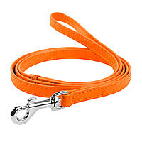 Поводок для собак кожаный WAUDOG Glamour Ш 12 мм Дл 122 см Оранжевый QT, код: 7562319