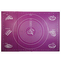 Силиконовый коврик Ytech 65 х 45 см фиолетовый для раскатки теста GB, код: 8357463