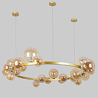 Круглая люстра из шаров на 24 лампы Bubbles Lightled 918-LP267-24 GD+BR UP, код: 8123741