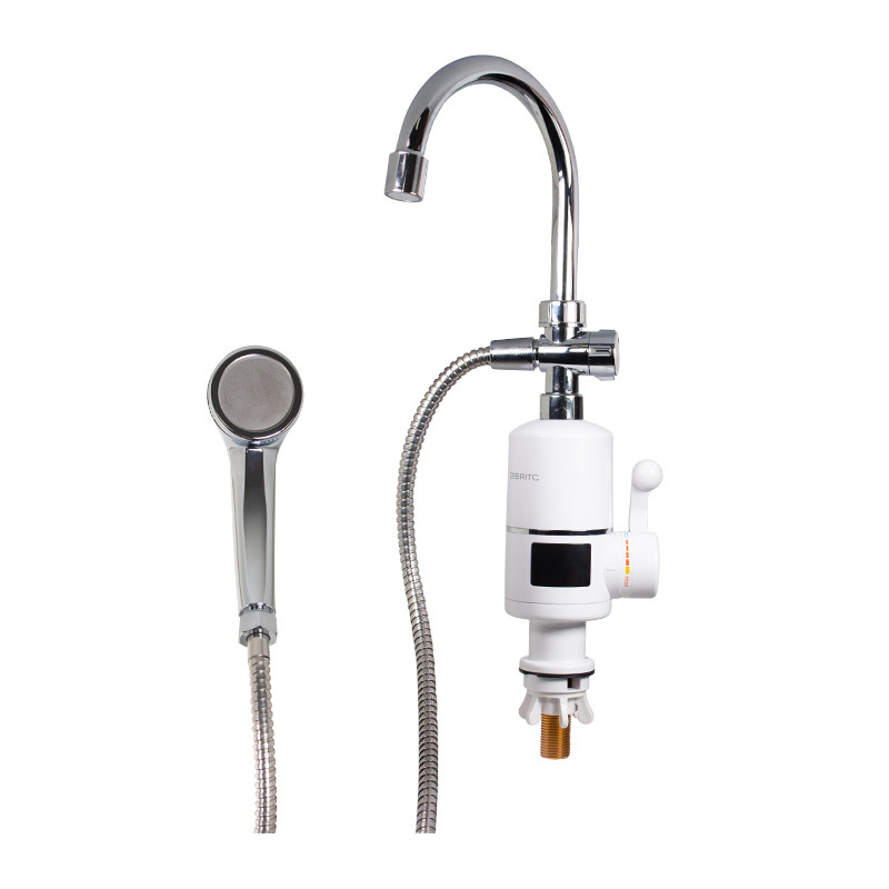 Водонагрівач проточний з душем Britc HY30-05XY білий, фото 1