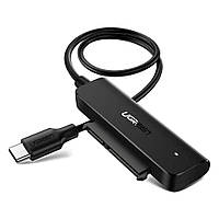 Кабель-адаптер Ugreen SATA-USB 3.0 для 2,5-дюймового SSD и жесткого диска 70609 0.5 м Черный TV, код: 7936502