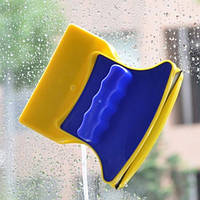 Двухсторонняя магнитная щетка для мытья окон с двух сторон Cleaning Double Side Glass Cleaner, Магнитный!