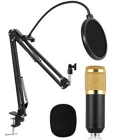 Мікрофон студійний конденсаторний з підставкою M-800 PRO-MIC
