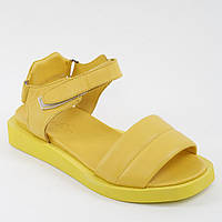 Босоножки женские кожаные 338596 р.37 (23,5) Fashion Желтый QT, код: 8346002