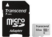 Карта памяти Transcend microSDHC 32GB UHS-I U1 (TS32GUSD300S-A) + SD адаптер (6412859) NB, код: 1859992