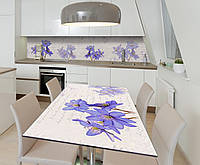 Наклейка 3Д виниловая на стол Zatarga «Аметистовый сон» 600х1200 мм для домов, квартир, столо UP, код: 6444524