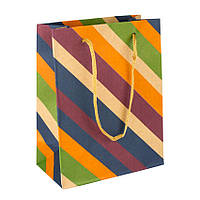 Сумочка подарункова паперова з ручками Gift bag Леконсьєль14.5х11х6 см Різнобарвна (11965) EV, код: 7750176
