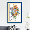 Набір для вишивання за нанесеною на канву схемою "Wildflower Bouquet". AIDA 14CT printed 18*28 см, фото 11