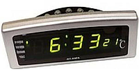 Часы CX 818 green, Настольные электронные часы, LED часы с будильником и термометром, Часы с дисплеем! Новинка