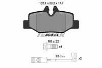 Колодки тормозные задние дисковые Mercedes VIANO (W639) (2003 - 2024), TEXTAR (2400801)