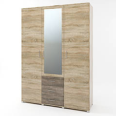 Шафа розпашна велика з дзеркалом Еверест Бриз ШП-5 сонома + трюфель (DTM-2483)