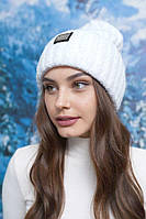 Удлиненная зимняя шапка-колпак (5056) Braxton белый 56-59 DH, код: 7606426