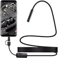 USB камера эндоскоп Android and PC Endoscope 7mm, Гибкая камера эндоскопа 2.2 метра 7 мм с подсветкой,! TOP