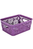 Корзина Violet House Plum Ажур 10х19,5х25 Фиолетовый Сиреневый (6635271) OM, код: 8255624