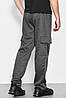 Спортивні штани чоловічі напівбатальні темно-сірого кольору 172428P, фото 3