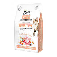 Корм для привередливых кошек Brit Care Sensitive Healthy Digestion Delicate Taste 2кг с индей DH, код: 6763267