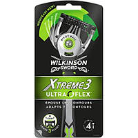 Одноразові станки для гоління Wilkinson Sword Xtreme 3 Ultra Flex Blister (4 шт.) (01606) BF, код: 2607756