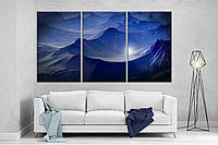 Модульная картина на холсте ProfART XL15 167 x 99 см Таинственные горы (hub_BTnM31382) TV, код: 1225864