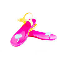 Силиконовые сандалии Zhoelala 41 26,5 см розовые с сердечком (ZL-VT03) PZ, код: 2310940