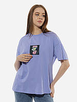 Женская футболка оверсайз S сиреневый Yuki ЦБ-00219242 XN, код: 8420862