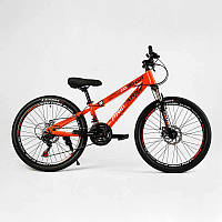 Велосипед спортивный Corso 24 PRIMARY 21 скорость Orange (138029) NX, код: 8375526