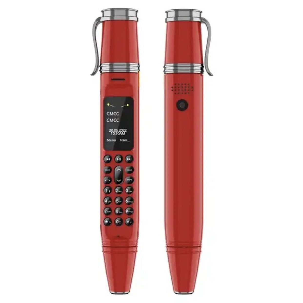 Міні мобільний телефон ручка AIEK BM111 2SIM Червоний