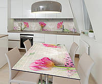 Наклейка вінілова на стіл Zatarga Пухнасті тюльпани 650х1200 мм UP, код: 5561821