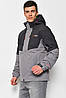 Куртка чоловiча демicезонна сіро-чорного кольору 176854P, фото 2
